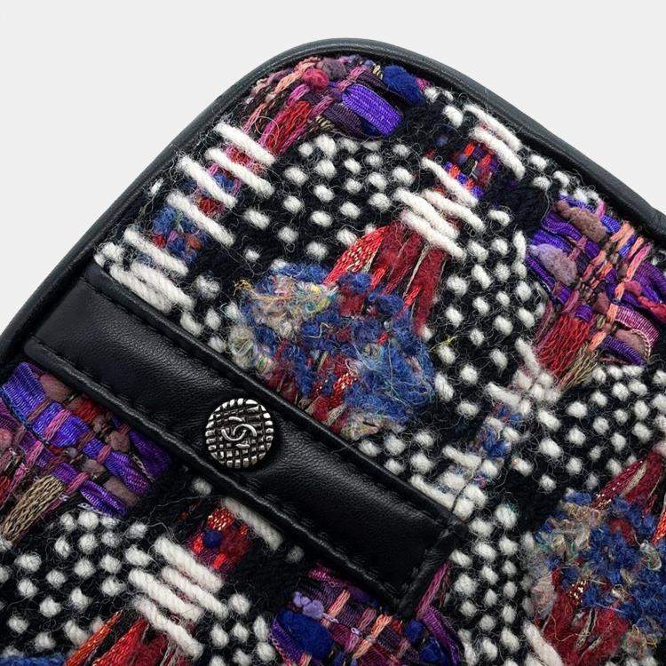 مملوكة مسبقًا Chanel Black/Multicolor Tweed Lambskin Girl Chain Shoulder Bag 