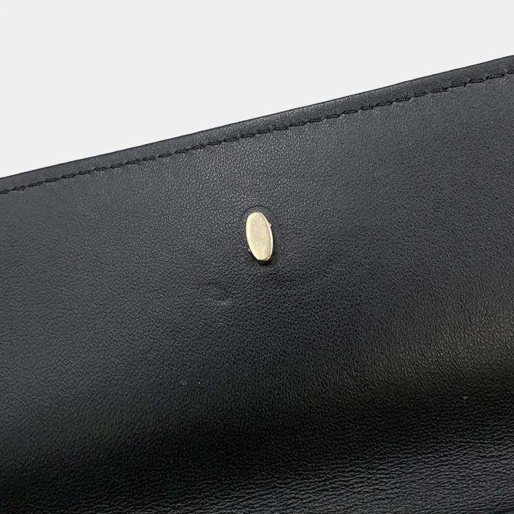 Pre Owned Chanel Black Lambskin Matelasse Clutch Bag 