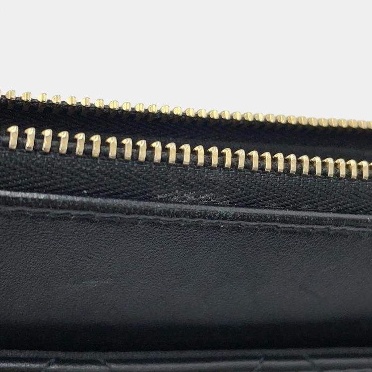 Pre Owned Chanel Black Lambskin Matelasse Clutch Bag 