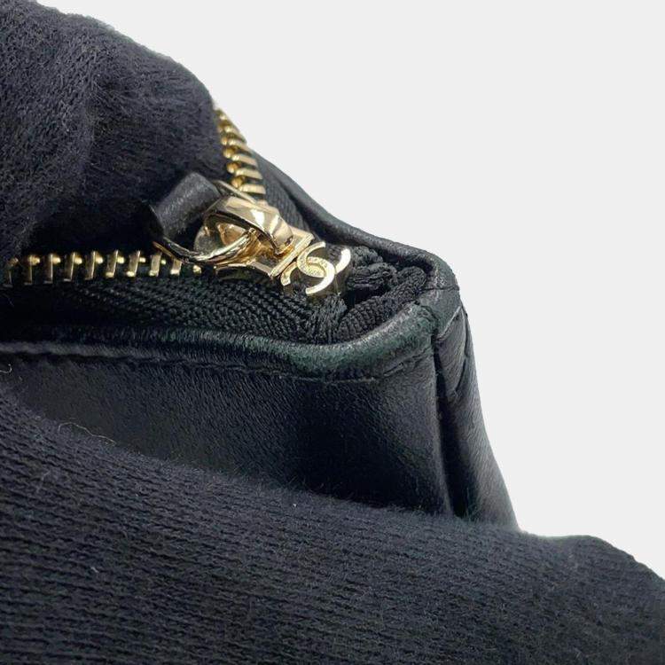 Pre Owned Chanel Black Lambskin Matelasse Clutch Bag 