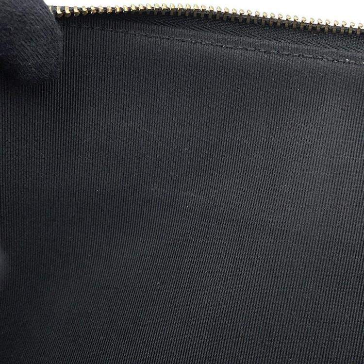 Pre Owned Chanel Black Lambskin Matelasse Clutch Bag 