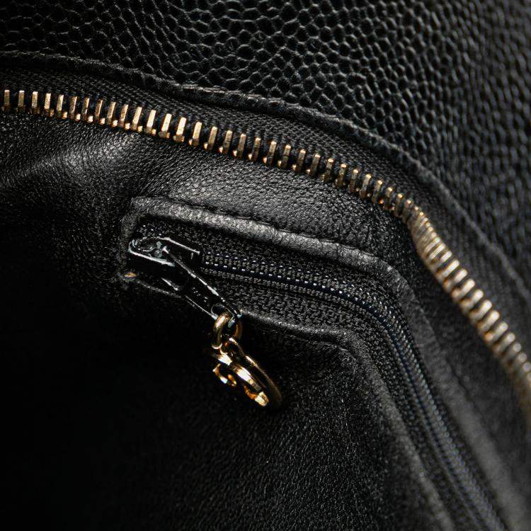 Pre Owned Chanel Black Caviar Medallion Tote