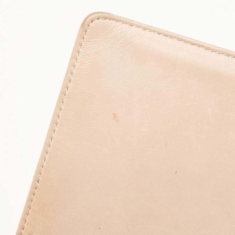 Pre Owned Chanel Beige Quilted Leather Medium Korean Garden Flap Bag