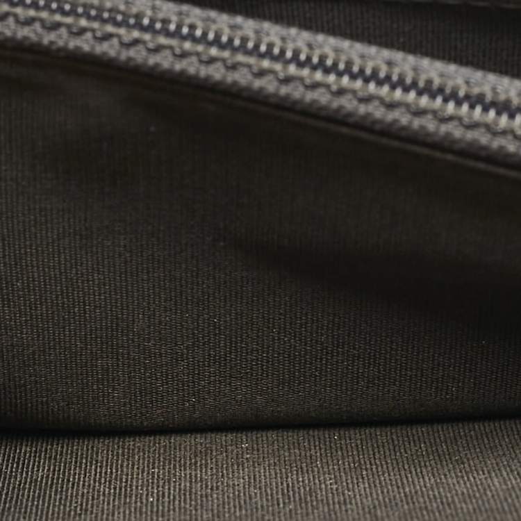 Pre Owned Chanel Grey Caviar Leather Boy Bifold Long Wallet