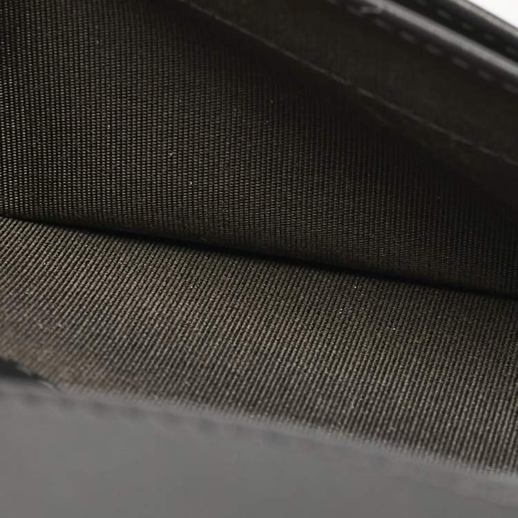 Pre Owned Chanel Grey Caviar Leather Boy Bifold Long Wallet