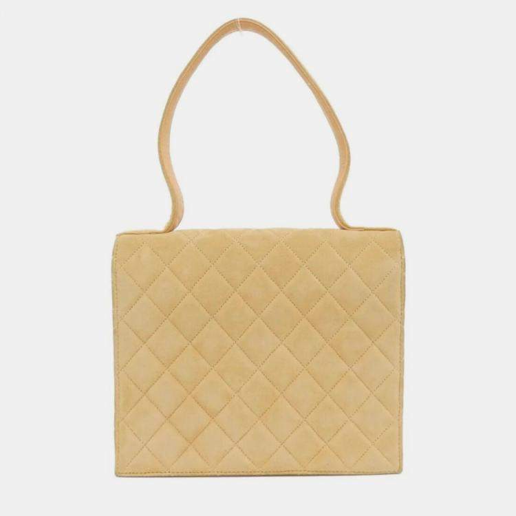Pre Owned Chanel Beige suede Handbag