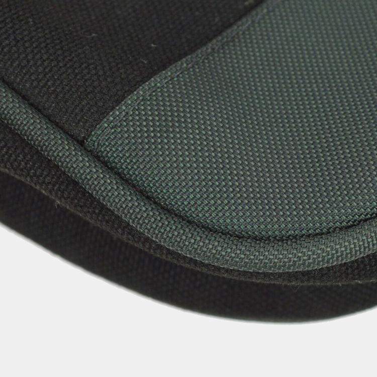 Pre Owned Chanel Black Green Nylon Sport Line Crossbody Bag