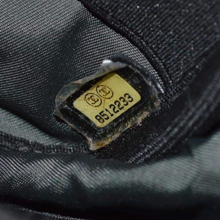 Pre Owned Chanel Black Green Nylon Sport Line Crossbody Bag