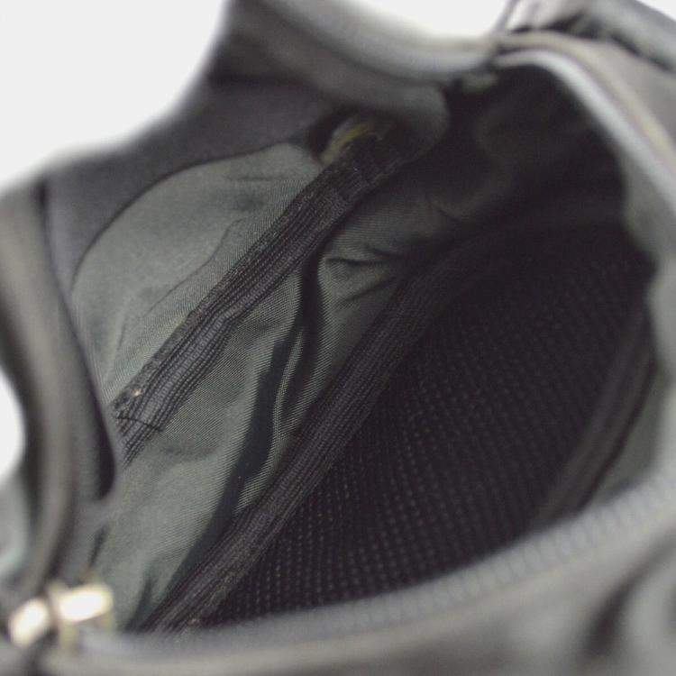 Pre Owned Chanel Black Green Nylon Sport Line Crossbody Bag
