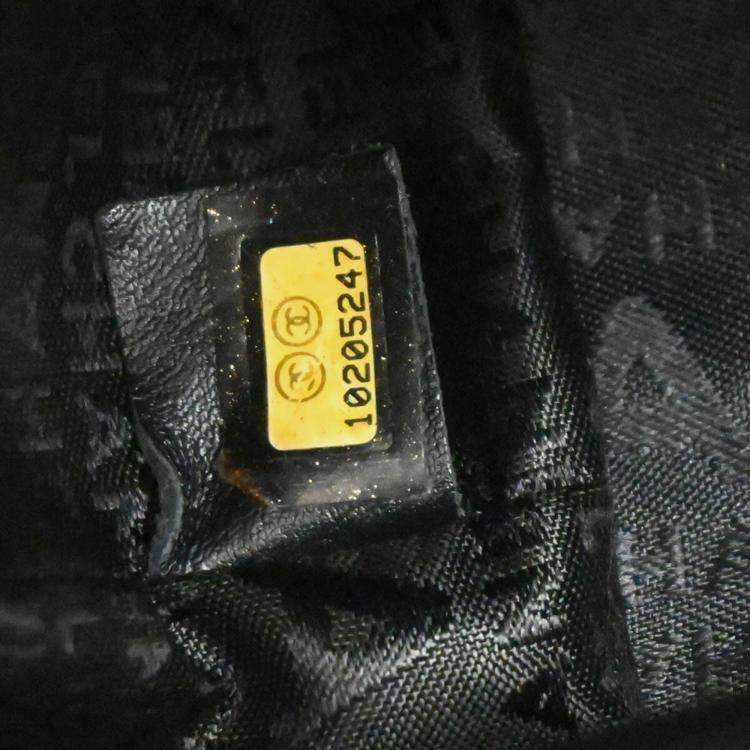 Pre Owned Chanel Black Leather Choco Bar Tote Bag