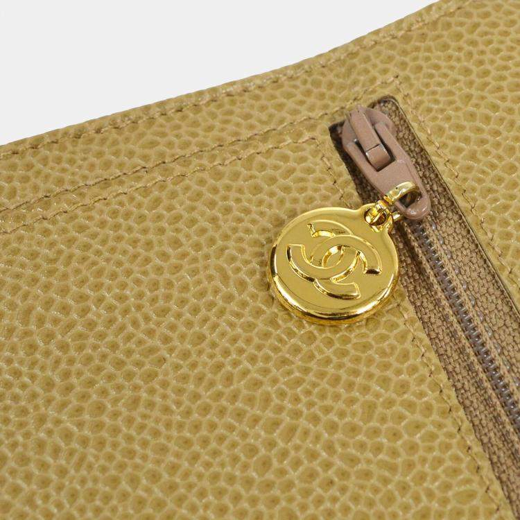 Pre Owned Chanel Brown Calfskin Timeless Wallet On Chain