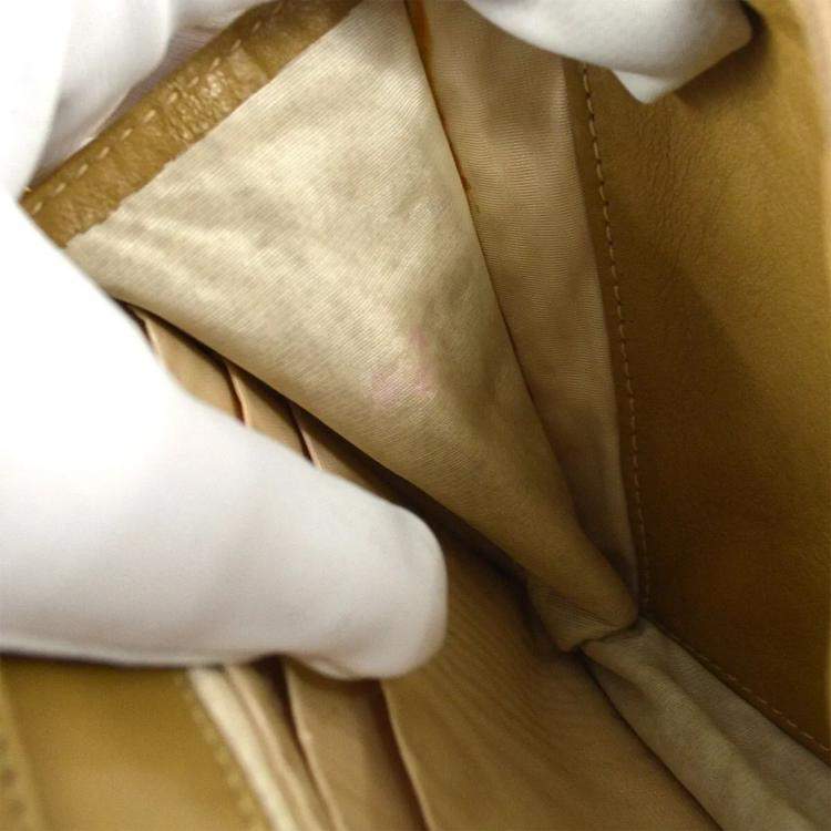 Pre Owned Chanel Brown Calfskin Timeless Wallet On Chain