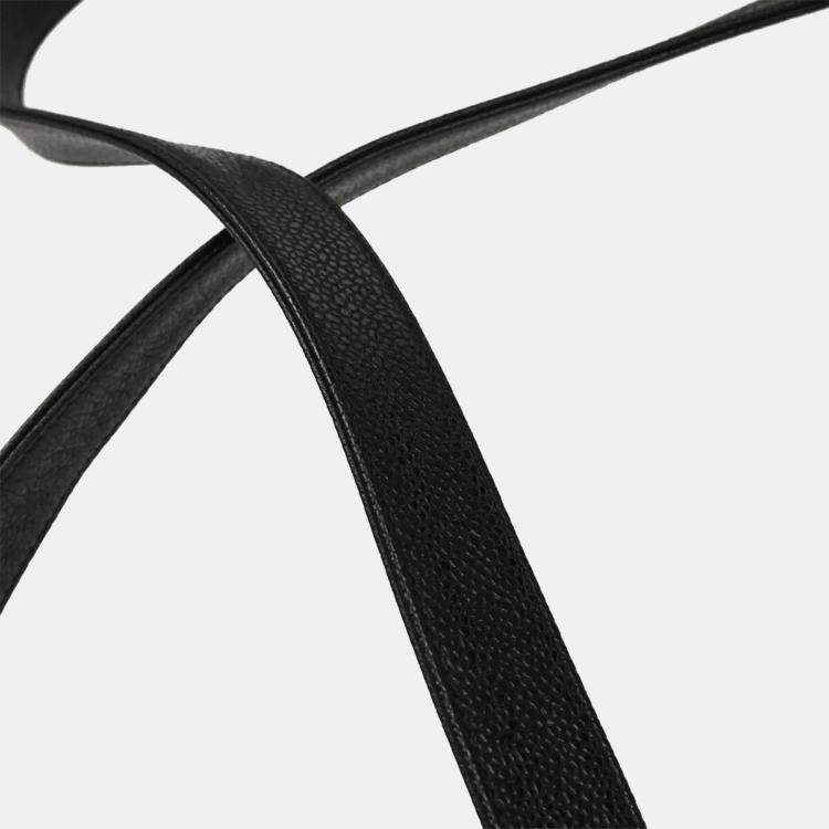 Pre Owned Chanel Black Calfskin Triple CC Shoulder Tote Bag