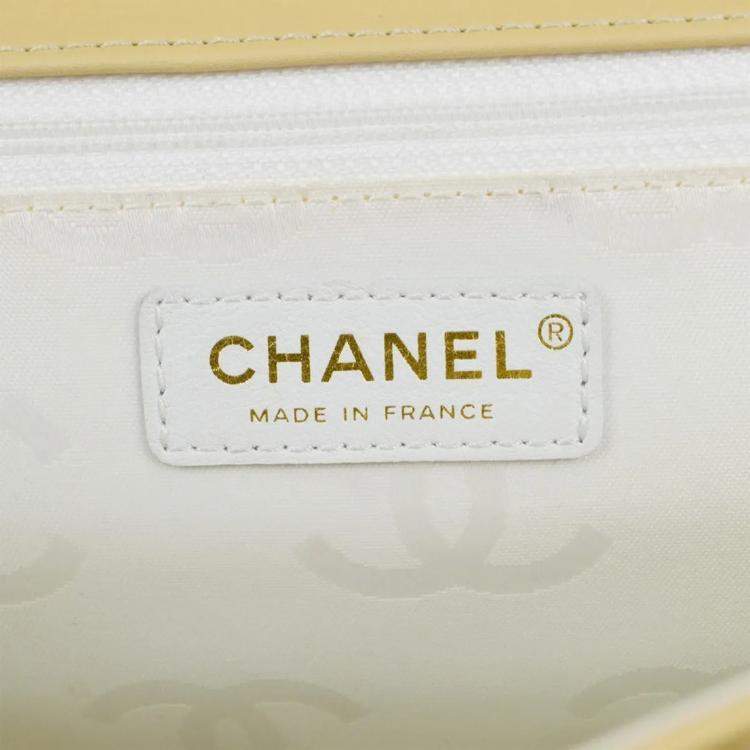 Pre Owned Chanel Beige Calfskin Wild Stitch Handbag