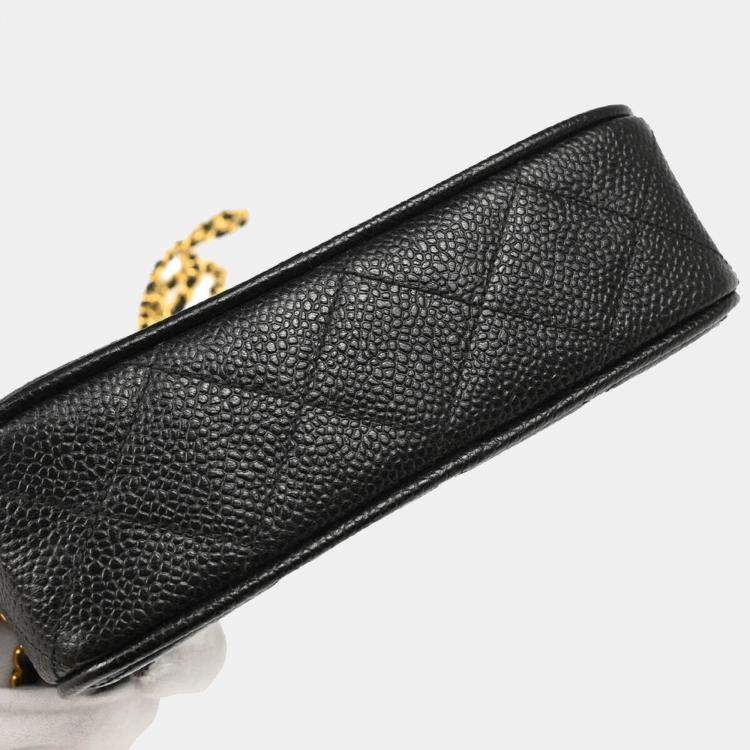 Pre Owned Chanel Black Calfskin Mini Camera Bag 