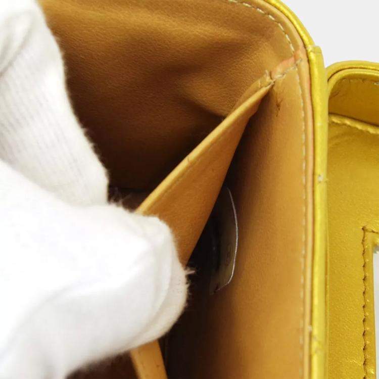 Pre Owned Chanel Quilted Cc Vanity Chain Shoulder Bag Purse Gold Leather Vintage