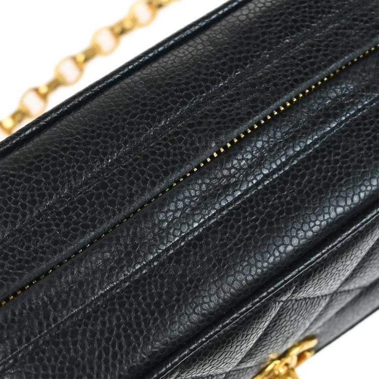 Pre Owned Chanel Black Calfskin Mini Camera Bag 