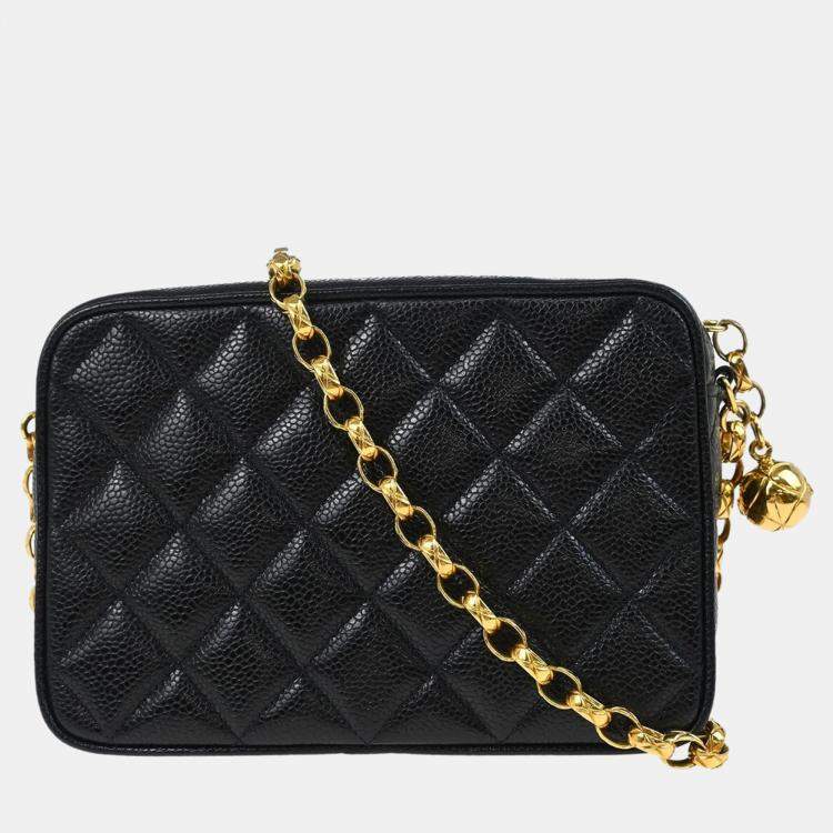 Pre Owned Chanel Black Calfskin Mini Camera Bag 