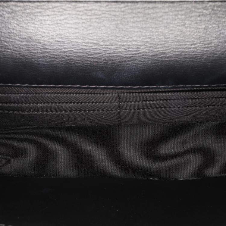 Pre Owned Chanel Black Quilted Suede Cocostellar Wallet on Chain