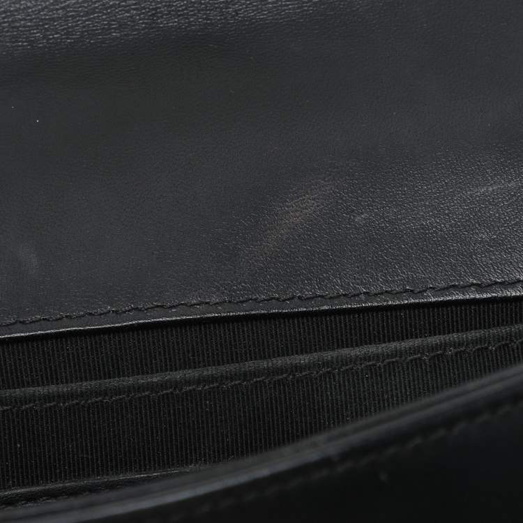 Pre Owned Chanel Black Quilted Leather Small Boy Flap Bag