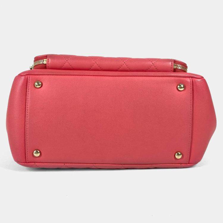 Pre Owned Chanel Caviar Quilted Small Business Affinity Shopping Bag 