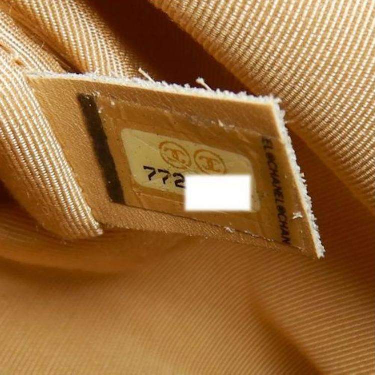 Pre Owned Chanel Beige Caviar Skin CC Chain Tote Bag 