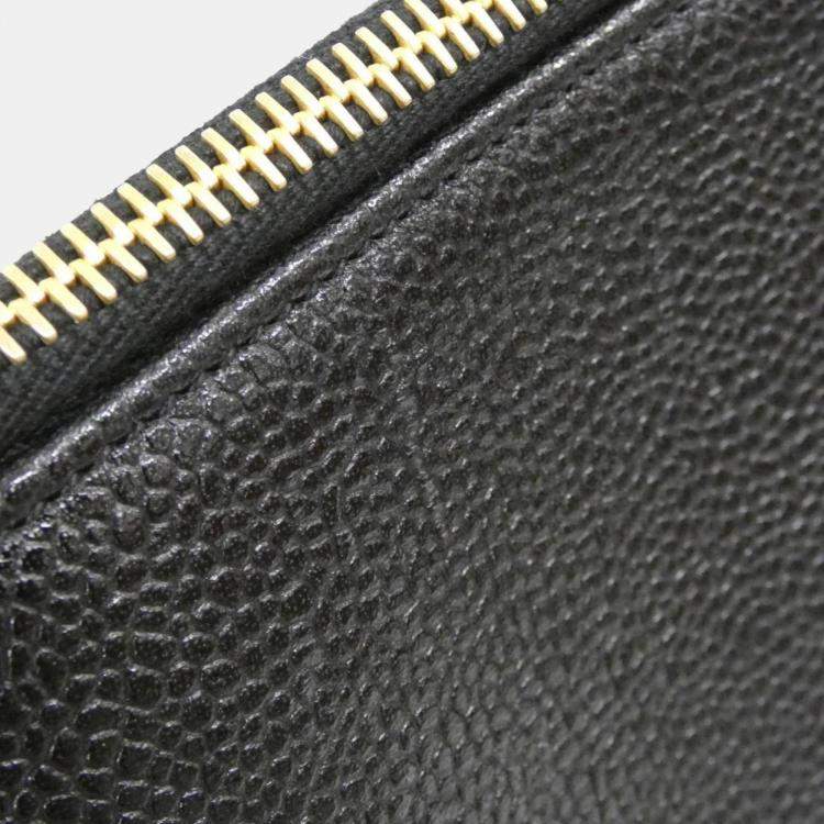 Pre Owned Chanel Black Caviar Large CC Shoulder Bag 