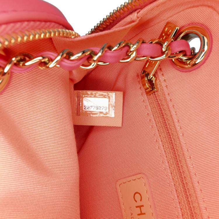 Pre Owned Chanel Pink Lambskin Giant Crystal CC Camera Bag