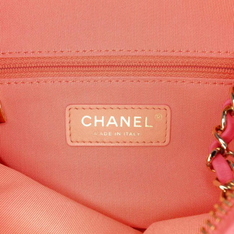 Pre Owned Chanel Pink Lambskin Giant Crystal CC Camera Bag