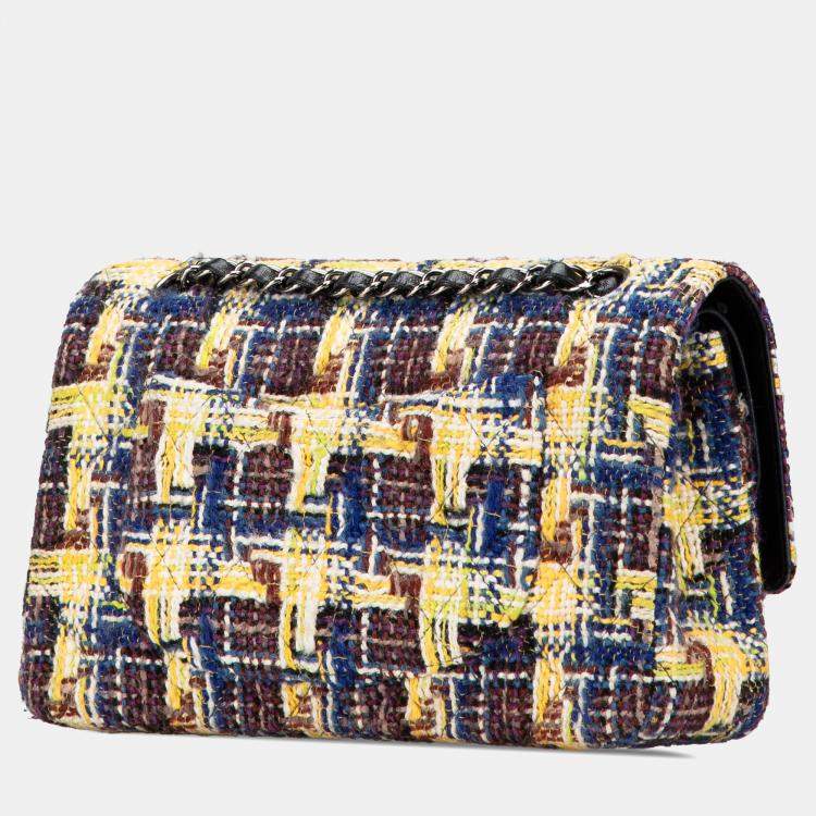 Pre Owned Chanel Multicolor Medium Classic Tweed Double Flap
