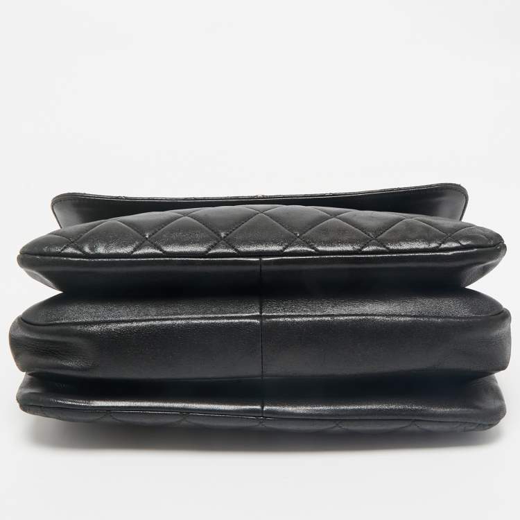 Pre Owned Chanel Black Quilted Leather Medium Trendy CC Flap Bag