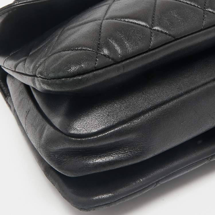 Pre Owned Chanel Black Quilted Leather Medium Trendy CC Flap Bag