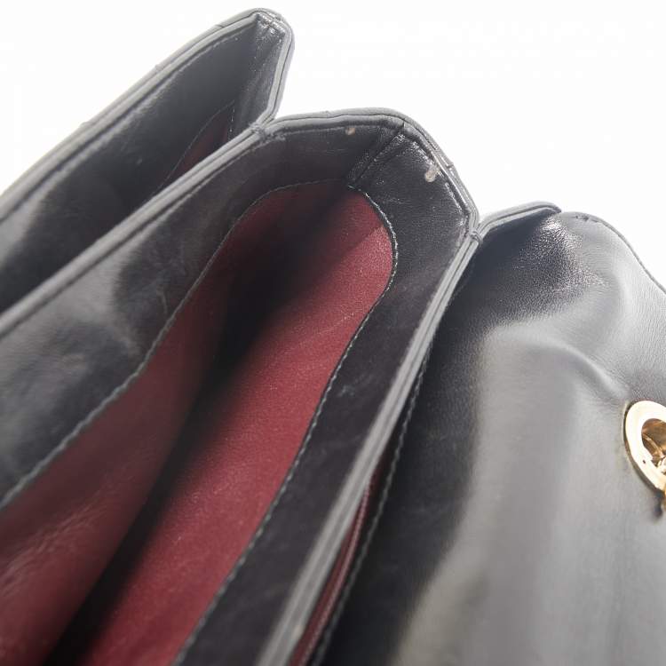 Pre Owned Chanel Black Quilted Leather Medium Trendy CC Flap Bag