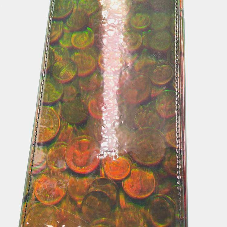 Pre Owned Chanel Multicolor Patent Leather Coin Motif 3D Hologram Chain Handbag