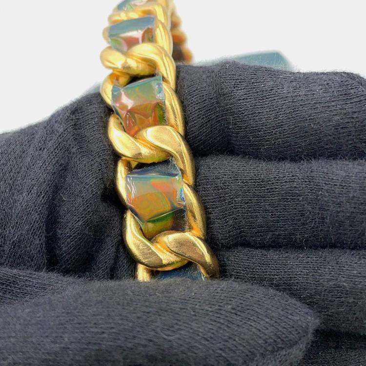 Pre Owned Chanel Multicolor Patent Leather Coin Motif 3D Hologram Chain Handbag