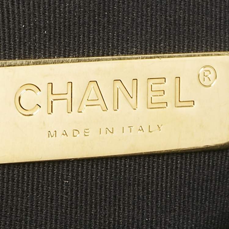 Pre Owned Chanel Black Quilted Leather Studded Small 19 Flap Bag