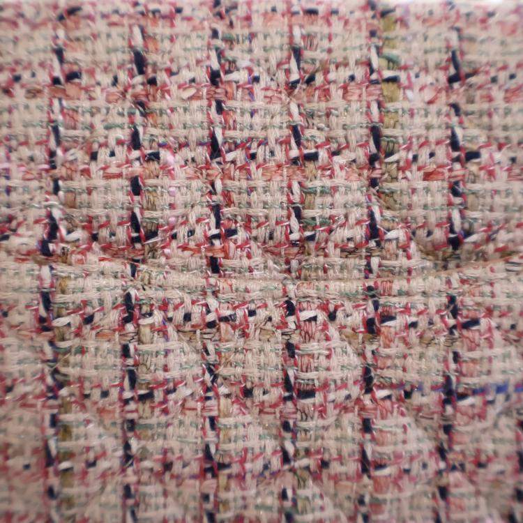 Pre Owned Chanel Pink Tweed Reissue 2.55 Flap Bag 224