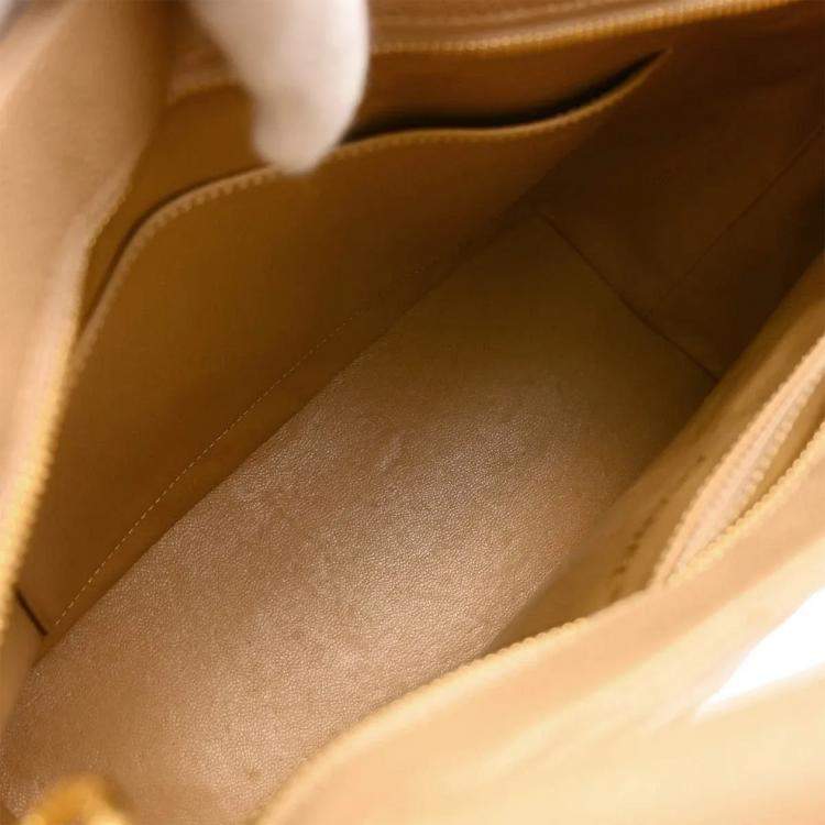 Pre Owned Chanel Beige Calfskin Medallion Tote Bag