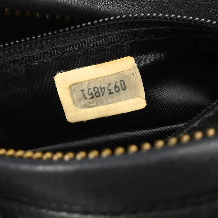 Pre Owned Chanel Black Lambskin Quilted Mini Camera Bag 