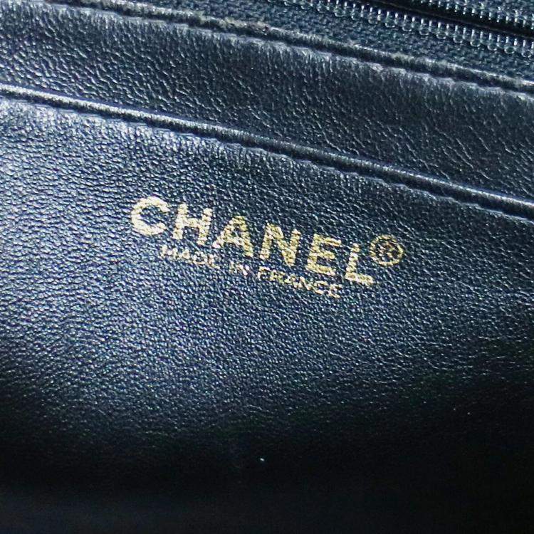 Pre Owned Chanel Black Suede Mademoiselle Lock Handbag