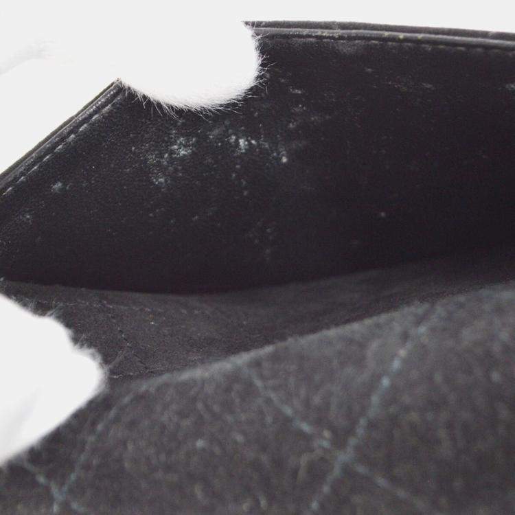 Pre Owned Chanel Black Suede Mademoiselle Lock Handbag
