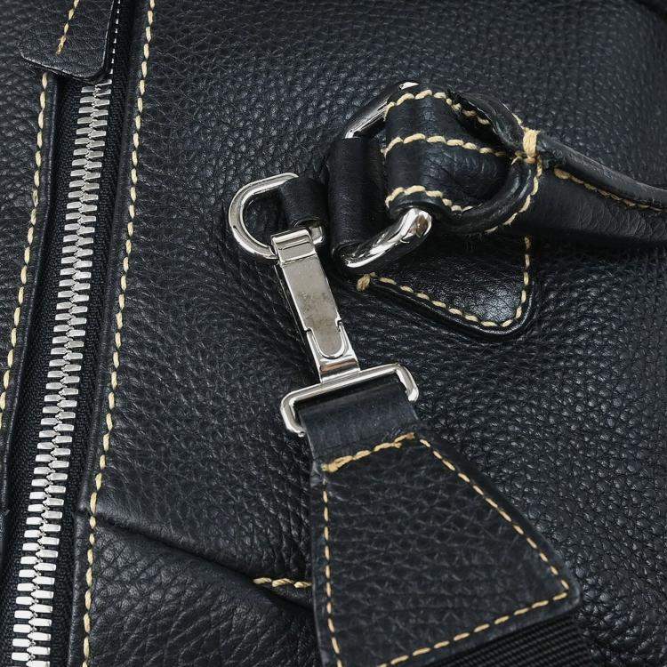 Pre Owned Chanel Black Calfskin Duffle Handbag 
