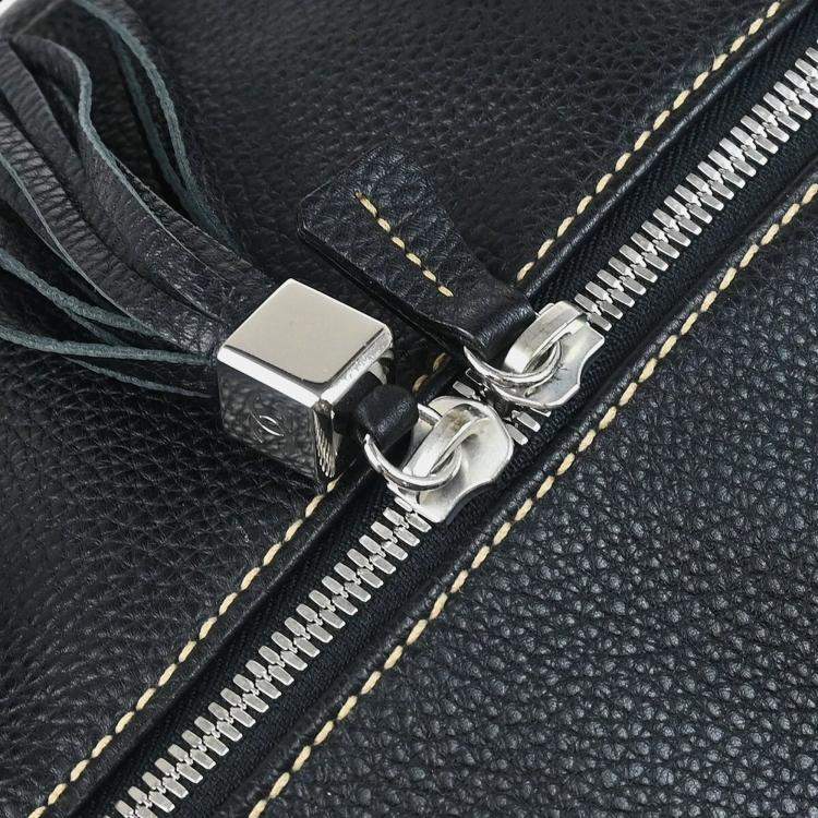 Pre Owned Chanel Black Calfskin Duffle Handbag 