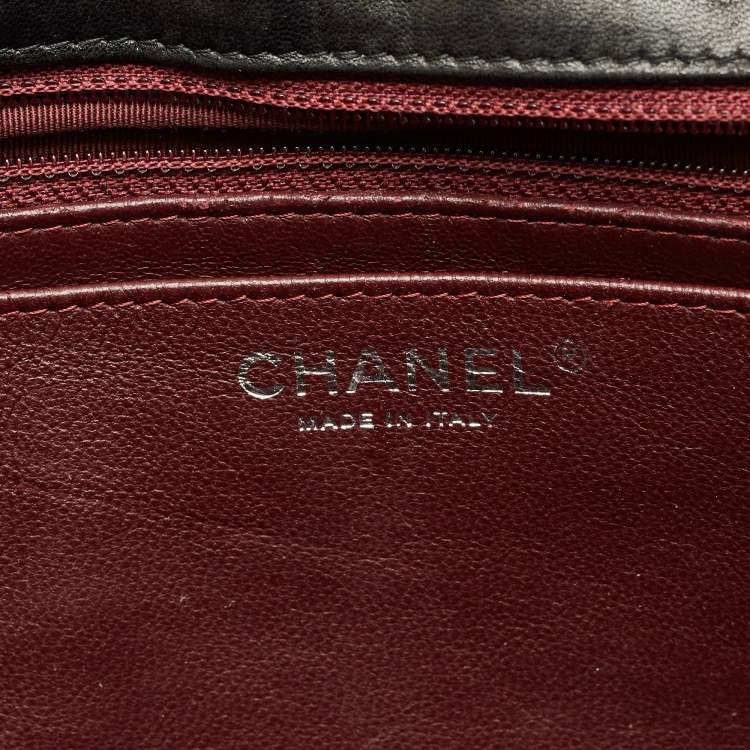 Pre Owned Chanel Black Quilted Leather Jumbo Classic Single Flap Bag