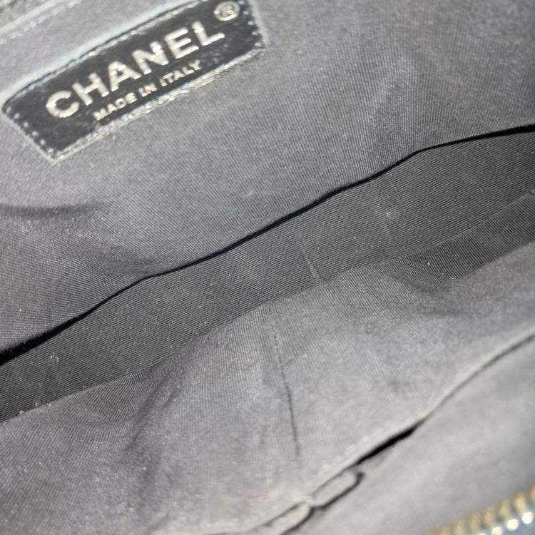 Pre Owned Chanel Blue Denim Denim Gabrielle Hobo Bag