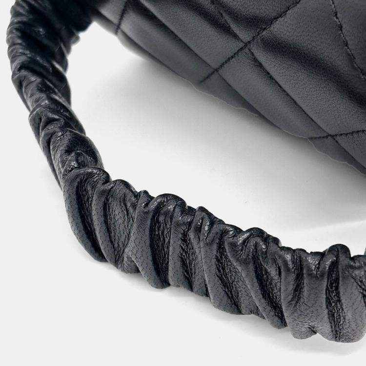 Pre Owned Chanel Black Leather Armband Pocket Mini Bag