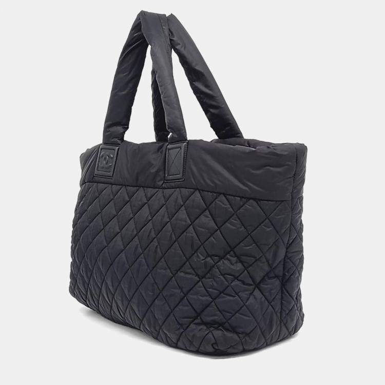 Pre Owned Chanel Black Nylon Cocoon Bag