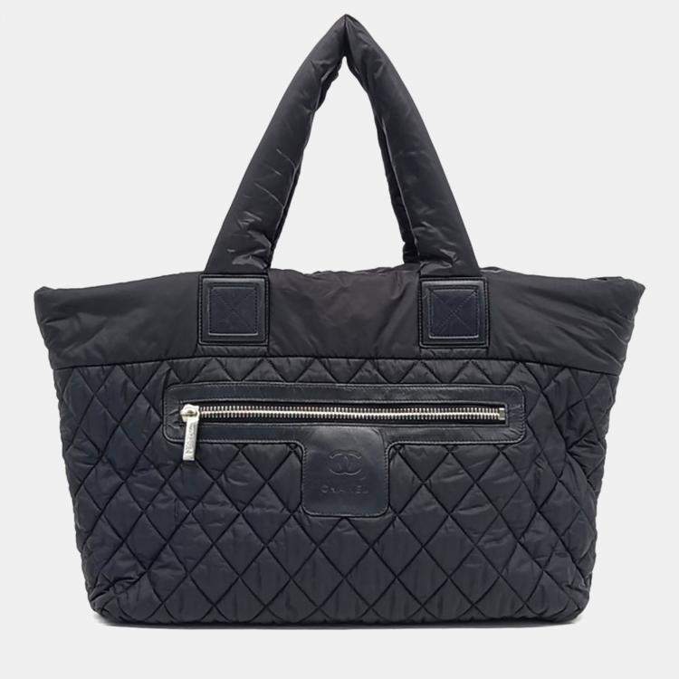 Pre Owned Chanel Black Nylon Cocoon Bag