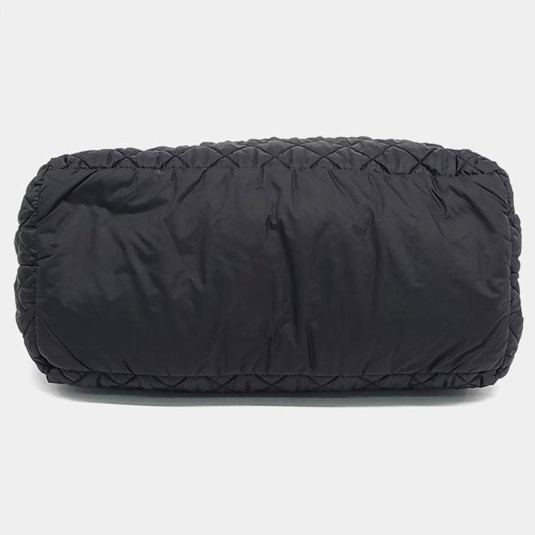 Pre Owned Chanel Black Nylon Cocoon Bag