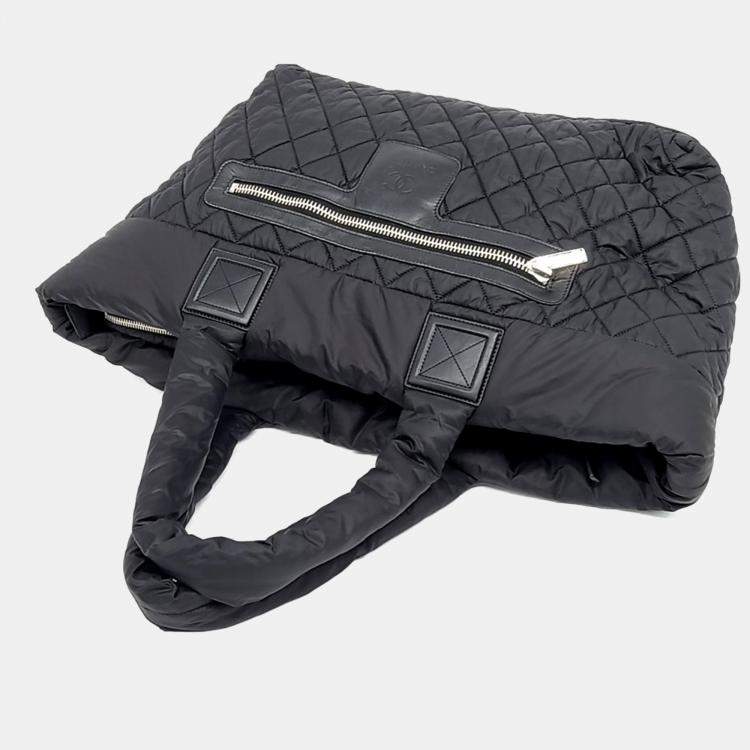 Pre Owned Chanel Black Nylon Cocoon Bag